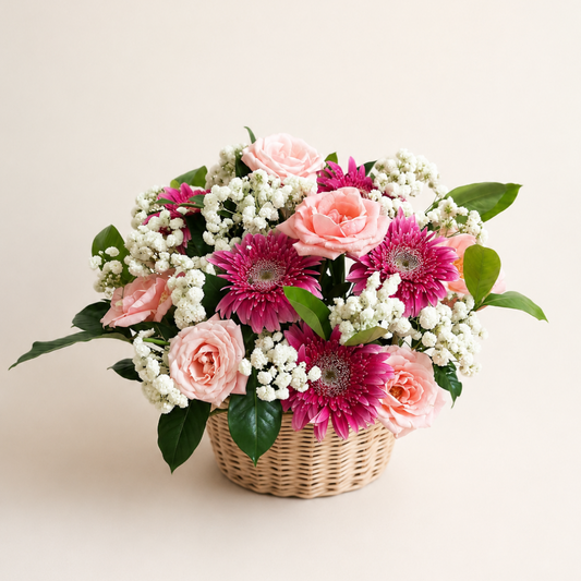 Rosy Elegant Basket